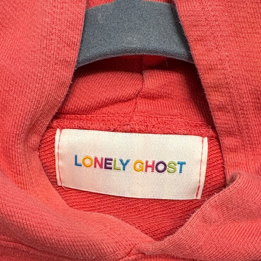 Lonely Ghost Hoodie “I LOVE YOU SAY IT BACK” 💗 Pink and Blue Boxy Oversized Fit - Picture 3 of 5